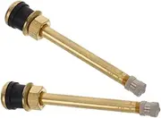 iplusmile 2pcs Tubeless Tire Valve Stems for Truck Durable Copper Valve Stem Extension Adaptors Effortless Installation for Cars and Buses Lightweight and Portable Design