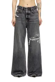 [Diesel] Diesel - Relaxed Jeans - 1996 D-Sire - Jeans - Woman - Black 29 Black