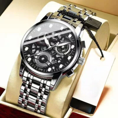 Waterproof Men's Watch Stainless Steel Quartz Luminous Classic Watches