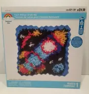 Creatology Yarn Pillow Craft Kit Latch Hook Activity "Rocket Ship"