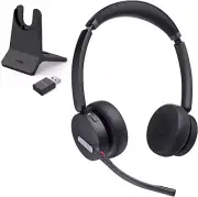 Yealink WH64 Hybrid DECT& Bluetooth Wireless Headset,492Ft Range Dual Teams UC Z