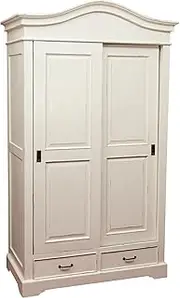 W123xDP65xH211 cm Solid Wood White Finish Wardrobe