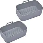 Silicone Pot for Ninjas Dual Air Fryer 2 Pcs Silicone Air Fryer Basket Silicon