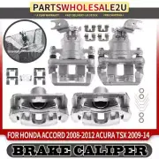 4x Front & Rear Brake Calipers for Honda Accord 2008-2012 Acura TSX with Bracket (for: Honda)