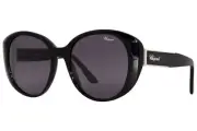 Chopard SCH188S 0700 Sunglasses Women's Black/Grey Oval Shape 54mm