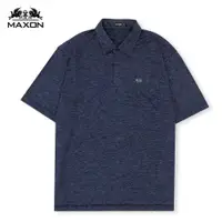 在飛比找蝦皮商城優惠-【MAXON大尺碼】台灣製藍色花紗輕薄機能口袋POLO衫XL