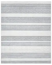 Solo Rugs Pari Contemporary Striped Hand-Loomed Wool-Blend Area Rug