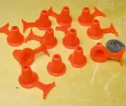12 1991 TYCO TCR HO Slot Car Red Traffic Pylon Obstacle