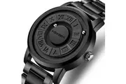 Mens Fashion Quartz Watch Magnetic Floating Ball Pointer, Waterproof, Personalized & Unique Design Watch