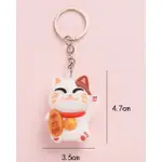 PVC CHINESE FENGSHUI FORTUNE 3D CHINESE LUCKY CAT KEY CHAIN