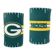 2x NFL Green Bay Packers 11.5cm Stubby Can/Bottle Beverage Storage Sleeve Holder