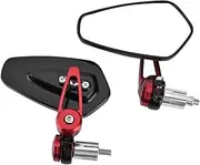 360 degree adjustable rotating motorcycle rear view mirror, universal side rearview mirror, aluminum alloy 7/8" 22mm for passenger motorcycle(red)