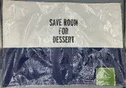Set of 6 KATE SPADE Placemat Food for Thought “Save Room for Dessert” Blue