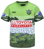 Canberra Raiders 2022 NRL Kids Indigenous Run Out Tee Sizes 6-14 BNWT