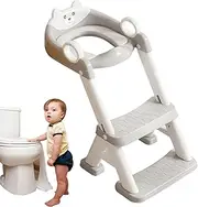 Toilet Training Seat for Toddler | Adjustable Height Training Toilet 2-in-1 Potty Seat with Step Stool - Baby Tools with Splash Guard Kids Trainer for Little Boys
