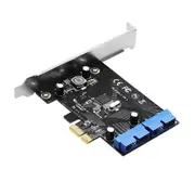 PCI Express USB 3.0 19 Pin Expansion Card PCIE 1X to 2 Ports USB 3 19 Pin Adapter Internal USB3 20P As Shown