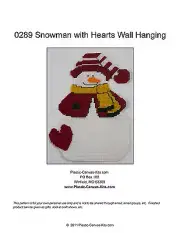 Snowman and Hearts Wall Hanging-Plastic Canvas Pattern or Kit