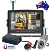 Digital Wireless 7" Monitor for Forklift Front View Camera Magnetic Battery Bank