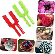 OHPHCALL 4pcs Ball Maker pom pom Tassel Knitting pom pom Maker Knitted Scarf pom poms Maker Knitting Loom pom-pom Maker DIY Kits Wool Yarn Wool Knitting Tools with a Needle Plastic Pompom