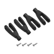 4Pcs Nylon Clevis M2 Thread Linkage End with Screws for RC Airplane Model,Black