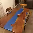 Walnut blue Epoxy river Tables, 100% HANDMADE resin coffee tables.