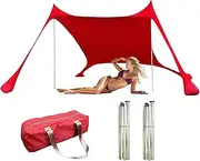 Beach Shade - UPF50+ Sun Shelter - Wind-Proof Portable Beach Tent Camping Shelter for Fishing Vacation Sports Park Family Outing Festival