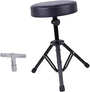 Frediuo Drum Stool Support Drum Throne Nonslip Drum Chair Double Bracket Drum Seat for Exercise Sound Engineers Instrument Players, with Drum T Key