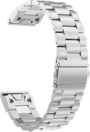 [ISOUDE] For Garmin Fenix 5X Plus 6X Pro 3 3HR Watchband 26mm Bracelet Strap For Descent MK2i Stainless Steel Watch Quick Fit Wrist Band