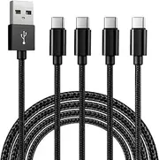 AMITOME USB Type-C to A Cable 4pack 1M Braided Fast Charging 3A Quick Charger Cord,Compatible for iPhone 15 16/Pro/Pro Max/Plus,iPad Pro,Air5,MacBook,Google