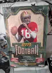 1992 Upper Deck Football Sealed Hobby Box W/Walter Payton Giant Card Box Bottom