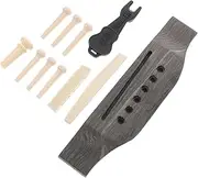 Sosoport 1 Set Acoustic Guitar Bridge Saddle Pins Kit Wooden String Pins and Saddle Puller for Easy Installation and Reliable Guitar Repairs