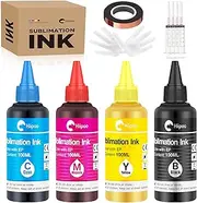 Hiipoo Sublimation Ink Refill for C88 C88+ WF7710 WF7820 ET2720 ET2760 ET2750 ET4700 ET-2800 ET-2803 ET-2850 Inkjet Printer Heat Press Transfer on Mugs Bag T-Shirts Pillows Phone Case 400ML