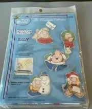 VTG Paragon Needlecraft Ziggy Set 5 Snip N Stuff Christmas Ornaments Kit NIP
