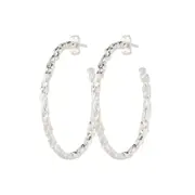 Aurelia Hoop Earrings in Silver - Medium Size with Shiny Finish - Elegant Jewellery Australia