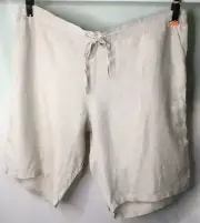 AUTOGRAPH SAND COMFORT LINEN SHORTS SZ 26 NEW COMFORTABLE