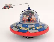 Classic SPACE SHIP X-II - Flying Saucer Wind-up Collectible Tin Toy - Brand New