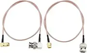 VGOL 2Pcs SMA to BNC Cable Replacement SMA Male to BNC Male Straight RG316 RF Coaxial Cable Accessories for Antennas Coaxial Cables Radio Scanners