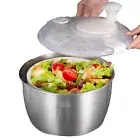 Lettuce Spinner Salad Dryer Stainless Steel Salad Washer Vegetable Spinner Mixer