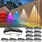 Solar Fence Lights,Warm White & Cool White & RGB 7Colors ＆ Color Changing Mod...
