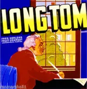 Jacksonville Florida Long Tom Jefferson Orange Citrus Fruit Crate Label Print