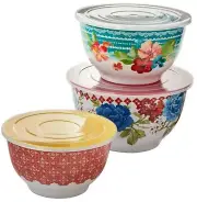 Pioneer Woman Classic Charm Wildflower Whimsy Melamine 6 Pc Bowl Lid Serve Store