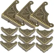 Tofficu 30Pcs Decorative Corner Protectors Edges Guards for Cabinets Dressers Vintage Boxes Antique Style Furniture Corner Bumper Guards Durable Construction
