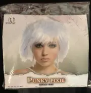 Season Visions International Adult WIG WHITE/LIGHT BLUE Punky Pixie