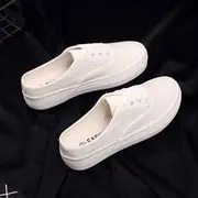 Canvas Mule Sneakers White - 40