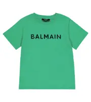 [Balmain Kids] Balmain Kids Logo cotton T-shirt Y 12 green