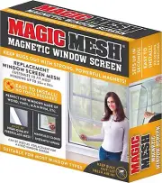 Magic Mesh Magnetic Window Screen Customize To Fit Most Windows Up To 55" × 36"