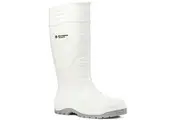 Bata Jobmaster Gumboots, Size 8, 400Mm, Safety, Steel Toe, Polyurethane, White With Grey Sole, 1 Pair (892-12021)