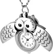 [DEARMAMY] 1pc Decorative Pocket Watch Vintage Watch Owl Pocket Watch with Carabiner Watch Pocket Watch Pocket Watch Chain Gold Pocket Watch Watches Vintage Pocket Watch Silver