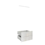 Lugna Mist 2 Drawer 1 Hangrail Insert Kit - To Suit 750 x 580mm Cabinet Shell