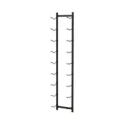 Costway 109x22x13cm Metal Frame Wine Rack w/9 Holders Wall Mounted Wine Storage Shelf